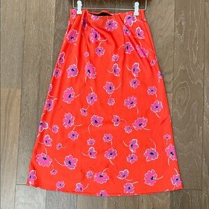 Sanctuary Red Floral A-Line Skirt